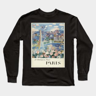 Le Printemps en France Paris Vintage Travel Poster Long Sleeve T-Shirt